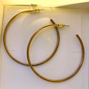 Large gold fashion hoop earrings